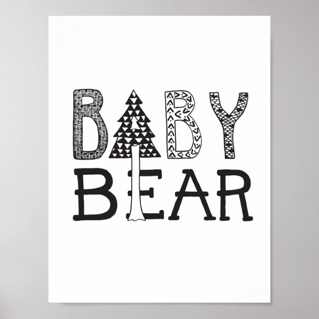 Baby Bear - Kinderzimmer oder Kinderzimmer Art Pos Poster (Vorne)