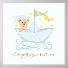 Baby Bear Kinderzimmer Wall Art Poster