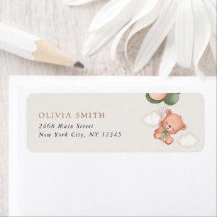 Baby Bear, Teddy Bear, Grüne Balloons, Babydusche