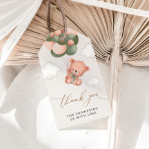 Baby Bear, Teddy Bear, Grüne Balloons, Babydusche