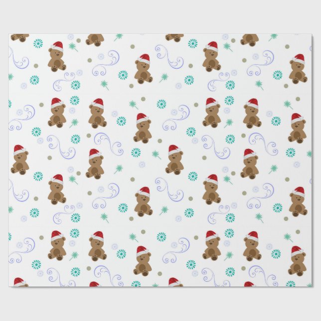 Baby Bears Christmas Geschenkpapier (Flach)