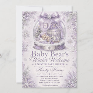 Baby Bears Winter-Willkommens-Winter-Baby-Party Einladung