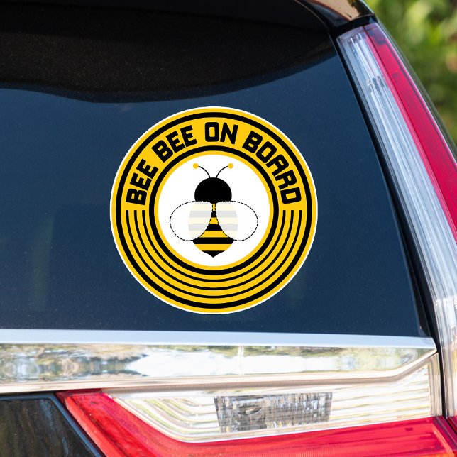 Baby Bee Baby an Bord Car Sticker Round (Von Creator hochgeladen)