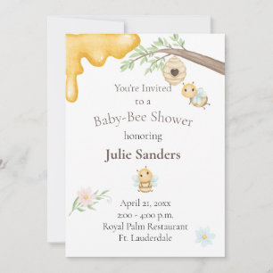 Baby Bee Baby Shower Einladung