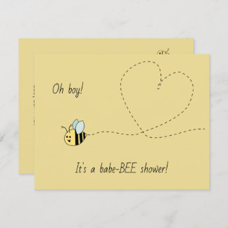 Baby Bee Boy Shower Einladung