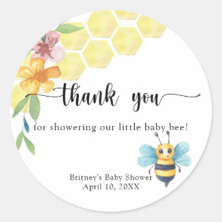 Baby Bee - danke Runder Aufkleber