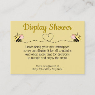 Baby Bee Girl Twins Enclosure Card Begleitkarte