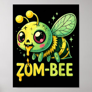 Baby Bee Halloween-Kostüme Gruseliger Zom-Bee Zomb Poster