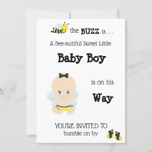 *~* Baby Bee Niedlich Baby Boy Dusche Einladung