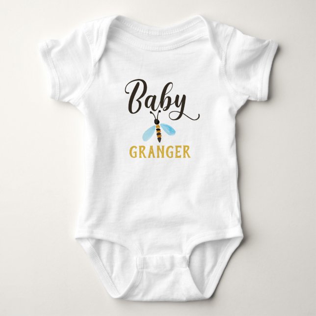 Baby Bee Personalisiert Baby Strampler (Vorderseite)