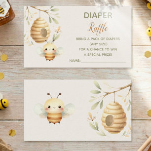Baby Bee Windel-Raffle Er oder Sie Begleitkarte