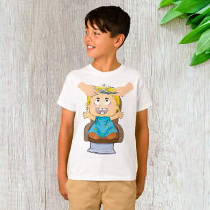 Baby bekommen Haarschnitt Funny Kids Friseur Shop T-Shirt