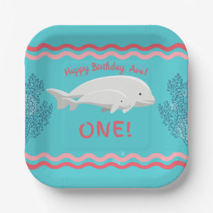 Baby Beluga 1. Geburtstagsplatte Pappteller