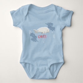 Baby Beluga Erstgeburtstag Bodysuit Strampler