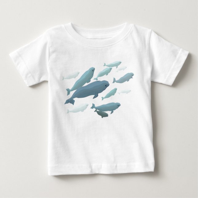 Baby Beluga Whale Shirt Niedlich Whale Art Baby Sh (Vorderseite)