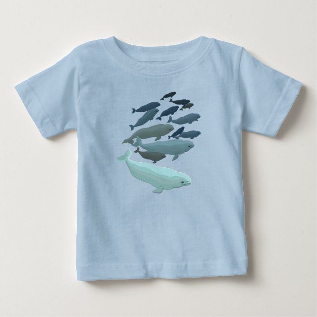 Baby Beluga Whale T - Shirt Niedlich Kleinkind Art (Vorderseite)