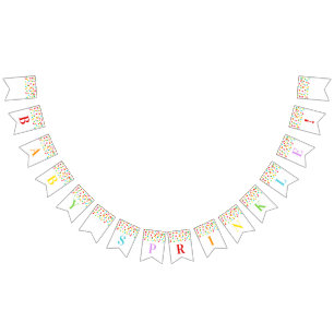 Baby besprühen Fahnen-RegenbogenConfetti Wimpelkette