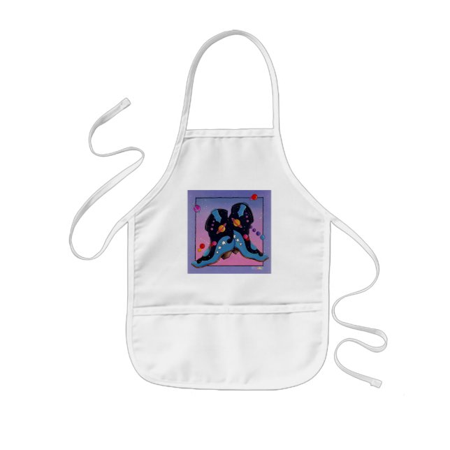 Baby Bib - Cowboy Boots Mitternacht Kinderschürze (Vorne)
