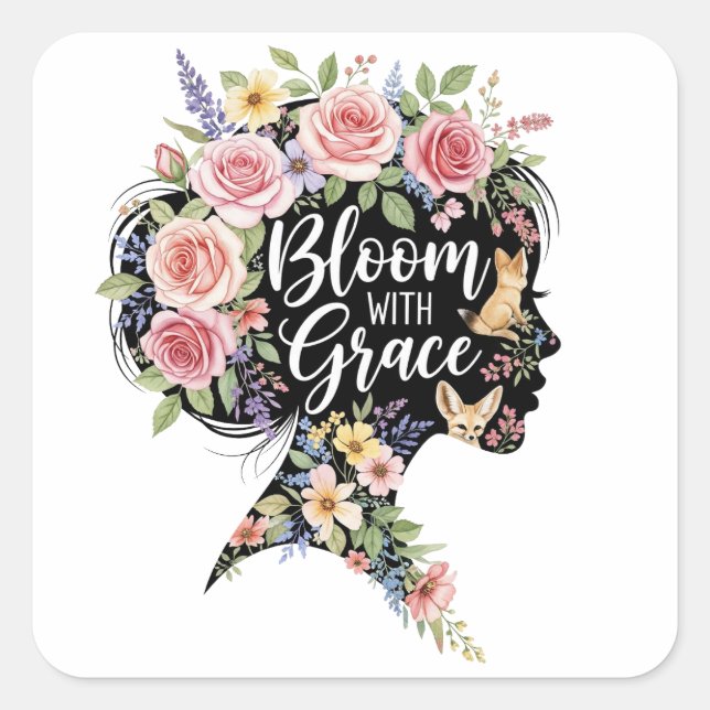 Baby Bib Quadratischer Aufkleber (Vorderseite)