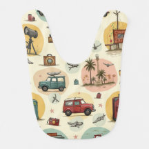Baby Bibs mit Reisemuster
