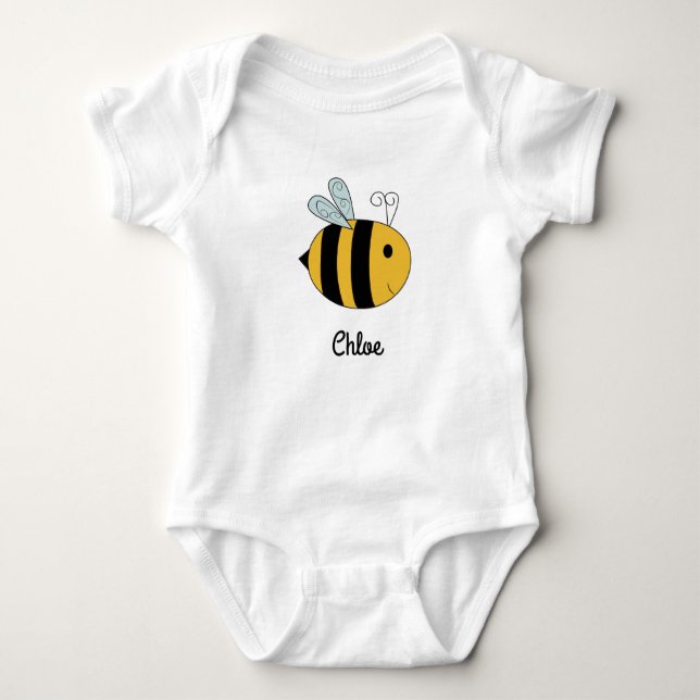 "Baby-Bienen-" Baby-Shirt Baby Strampler (Vorderseite)