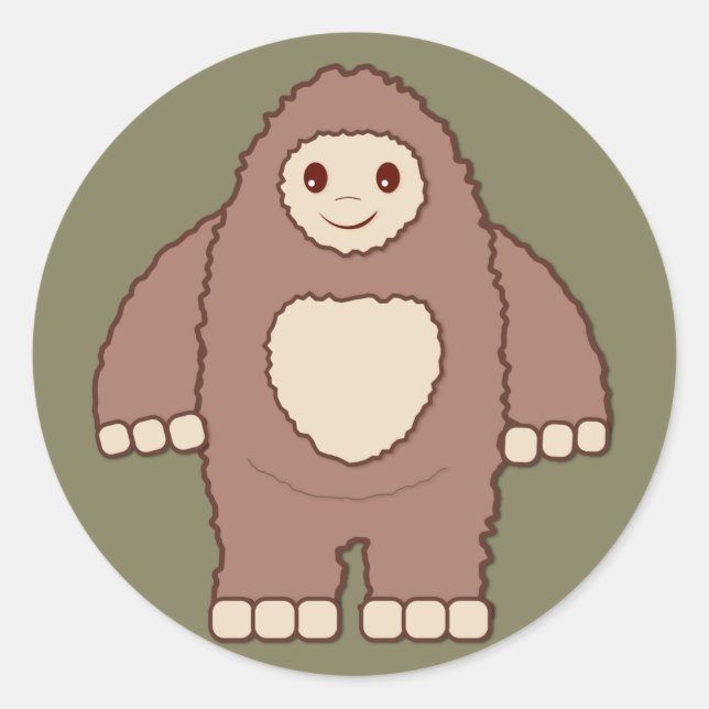 Baby Bigfoot Runder Aufkleber (Vorderseite)