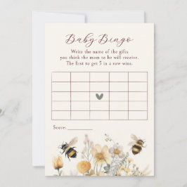 Baby Bingo Baby Shower Game Bee Wildblume Floral Einladung