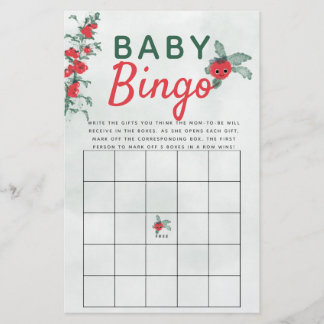 Baby Bingo Duschspiel Rustikale Kleine Tomatensort Flyer