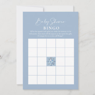 Baby Bingo Dusty Blue Winter Baby Showspiele Einladung