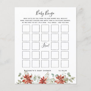 Baby Bingo Florales Babyshower-Spiel