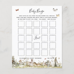 Baby Bingo   Florales Babyshower-Spiel