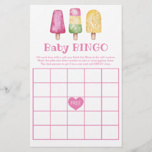 Baby Bingo Girl Ready to Pop Summer Baby Dusche