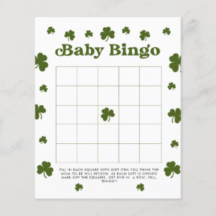 Baby Bingo Happy St. Patrick's Day Green Kleeblatt