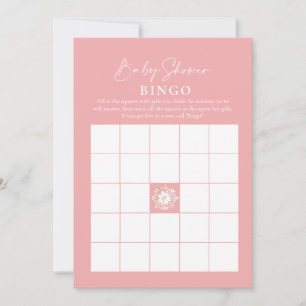 Baby Bingo Pink Winter Baby Showspiele Einladung