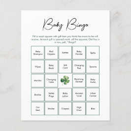 Baby Bingo St. Patrick's Day Baby Shower Game