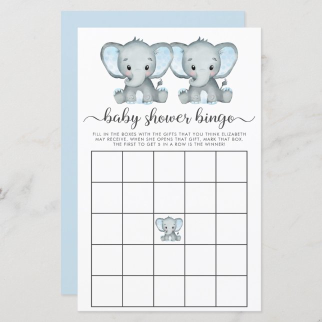Baby Bingo Twin Boys Elephant Showspiel (Vorne/Hinten)