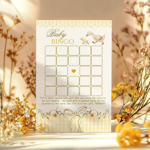 Baby Bingo Verrückte Gans Gingham Baby Shower Spie
