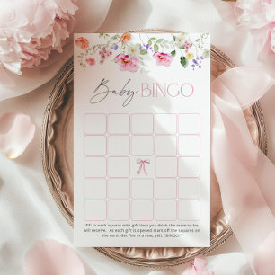 Baby Bingo Wildblume Bow Babydusche