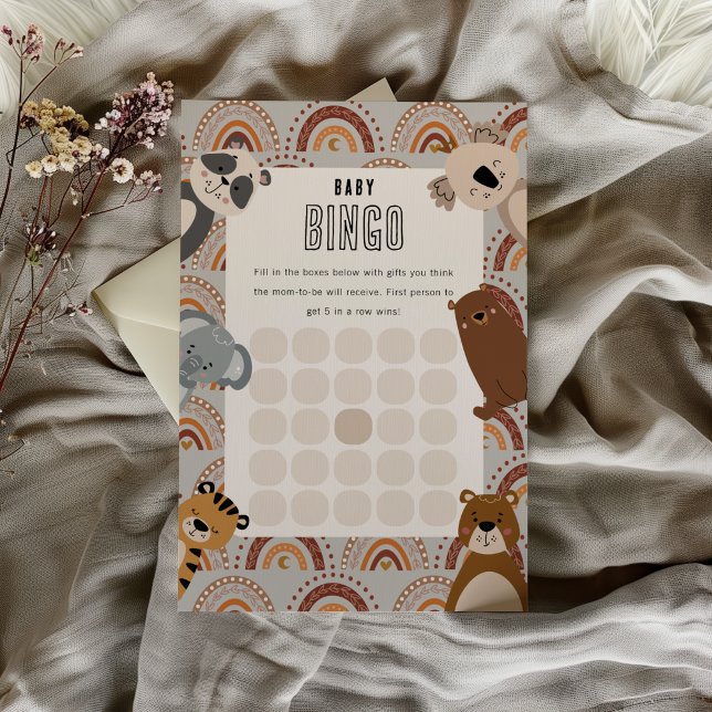 Baby Bingo Woodland Animals Neutral Baby Shower (Von Creator hochgeladen)
