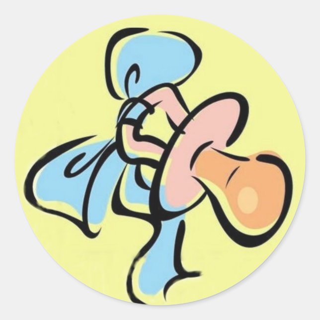 Baby Binky Envepeople Seal Runder Aufkleber (Vorderseite)