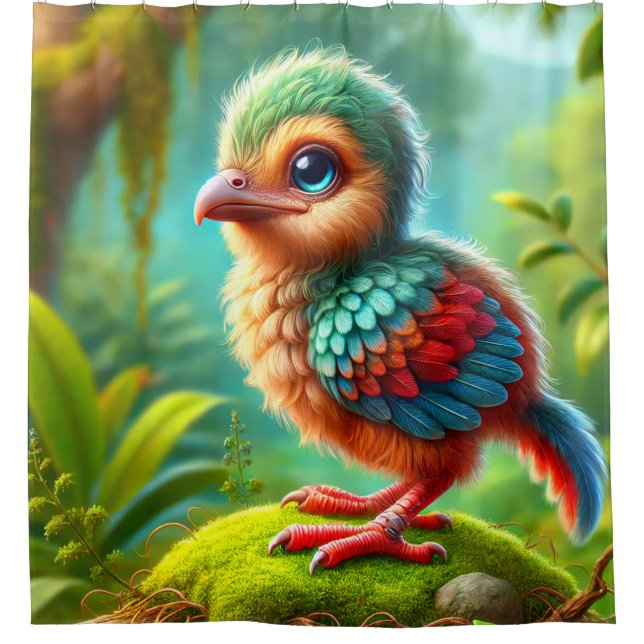 Baby Bird Duschvorhang (Vorderseite)