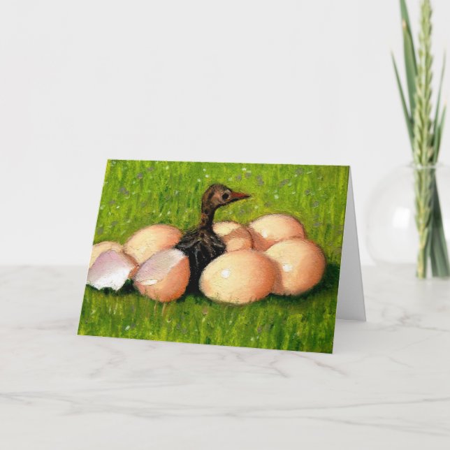 BABY BIRD NEW BABY CARD ANKÜNDIGUNG (Vorderseite)