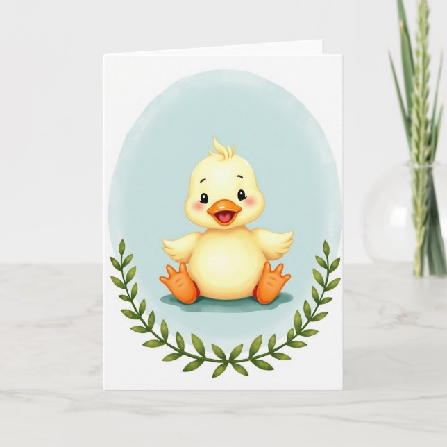 Baby-Bird-Ovalrahmenkarte Karte (Vorderseite)