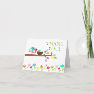 Baby Birds Nest Danke Note Card