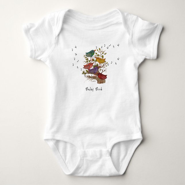 Baby Birds Singbaby Bodysuit - Personalize Strampler (Vorderseite)
