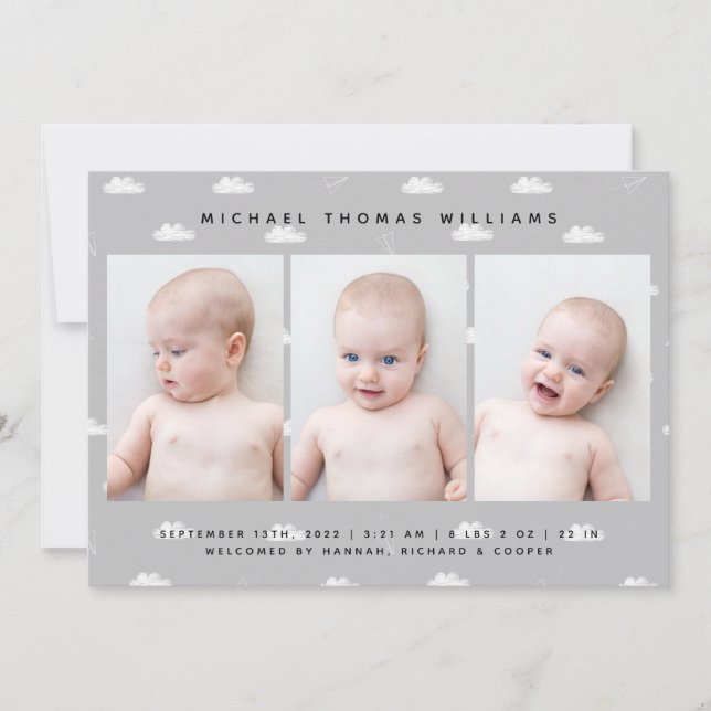 BABY BIRTH-ANKÜNDIGUNG (Vorderseite)