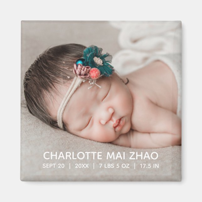 Baby Birth Annoucement Magnet (Vorne)