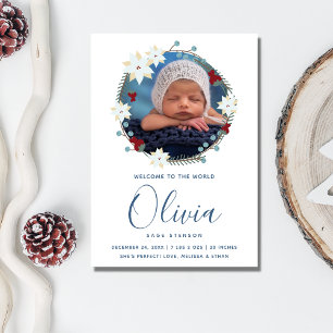 Baby Birth Announcement Foto Weihnachten