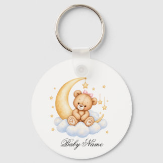 Baby Birth Custom Monogram Parents Keychain Schlüsselanhänger