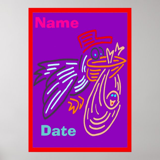 Baby Birth Day Poster (Vorne)